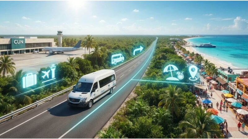 Private van transportation from Cancun Airport to Playa del Carmen